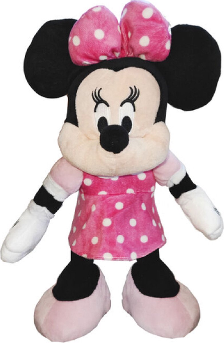 Minnie Mouse Roze Jurk Disney Pluche Knuffel 32 cm {Mickey Mouse, Donald Duck Speelgoed Knuffelpop voor kinderen jongens meisjes}